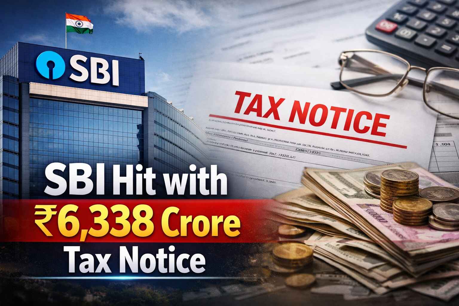 SBI Hit with ₹6,338 Crore Tax Notice